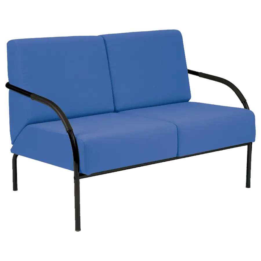 SPA 2 černý lak, koženka AN 067 - koženka nebeská modrá